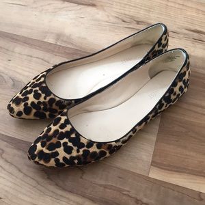 Nine West Speakup Leopard Almond Toe Flats
